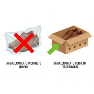 Exemplo de organizador de sapatos debaixo da cama para otimizar espaço.